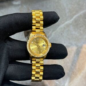 Jayne Gold tone with crystals womens fashion wrist watch